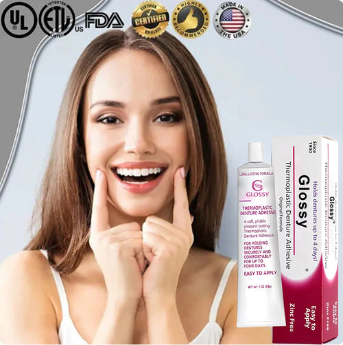 ✨[Official Brand Store]glossy™ Thermoplastic Denture Adhesive(🔥Limited Time Discount)