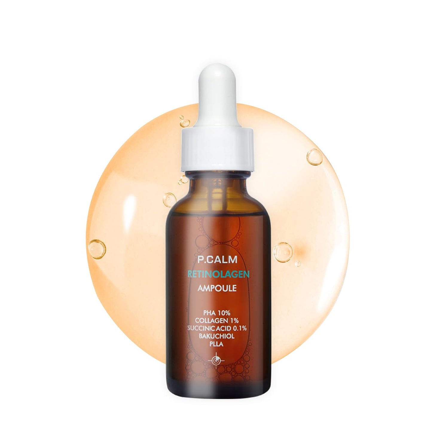 P.CALM Retinolagen Ampoule 30ml | Vegan Fragrance-Free Pore Tightening Skin Serum with Retinol, Vegan Collagen, Bakuchiol | Korean Skincare Cruelty-Free