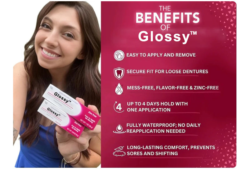 ✨[Official Brand Store]glossy™ Thermoplastic Denture Adhesive(🔥Limited Time Discount)